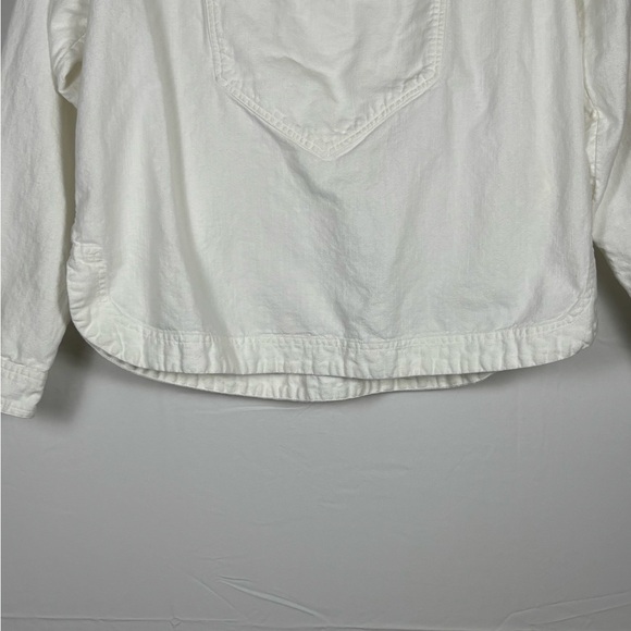 NWOT Anthropologie Pilcro White Linen Oxford Blouse- L - Picture 7 of 14